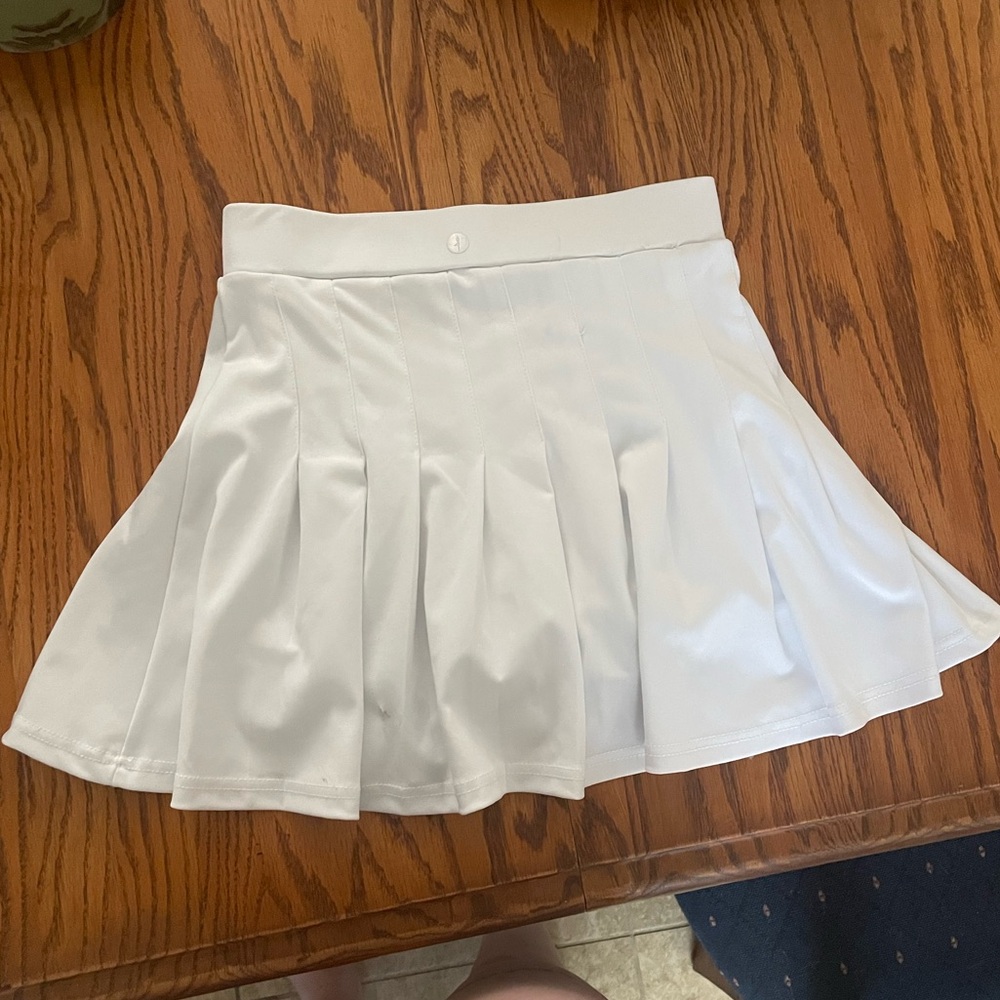 White mini skirt